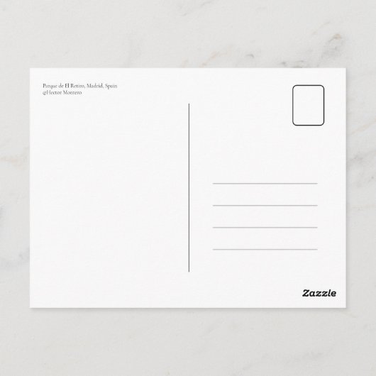 Parque de El Retiro, Madrid, Spanien Postkarte (Rückseite)