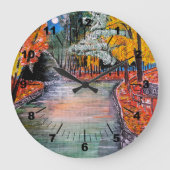 Parque de San Vicente Painting by Alfred Fox Große Wanduhr (Vorderseite)