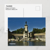 Parque El Retiro Madrid Postkarte (Vorne/Hinten)