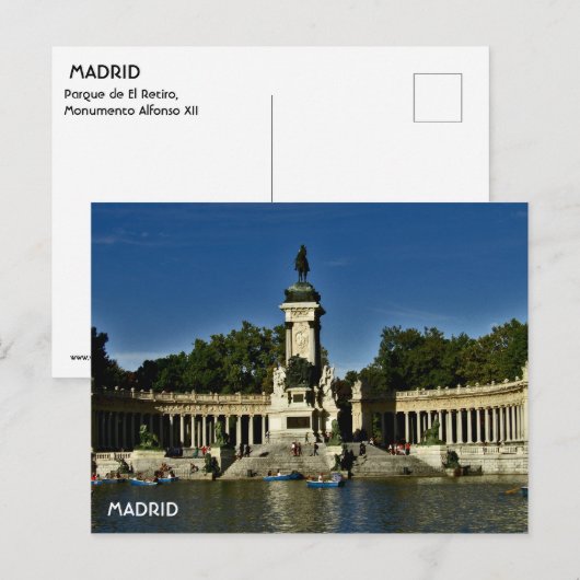 Parque El Retiro Madrid Postkarte (Vorne/Hinten)