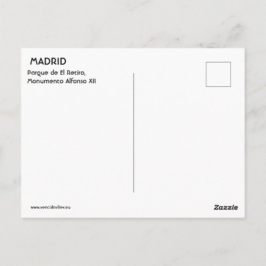Parque El Retiro Madrid Postkarte (Rückseite)