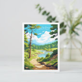 Parque nacional los arrayanes Vintage Reise Postkarte (Stehend Vorderseite)