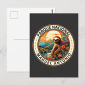 Parque Nacional Manuel Antonio Sloth Postkarte (Vorne/Hinten)