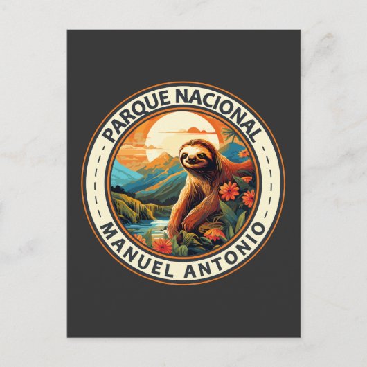 Parque Nacional Manuel Antonio Sloth Postkarte (Vorderseite)