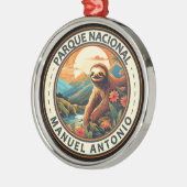 Parque Nacional Manuel Antonio Sloth Travel Art Ornament Aus Metall (Links)