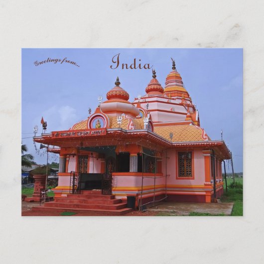 Parra Mahadev Temple Goa Indien Postkarte (Vorderseite)