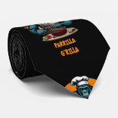 Parrilla G'rilla Master GRILLEN Griller Fun Pun Krawatte (Gerollt)