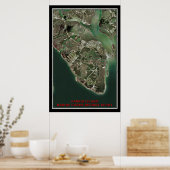 Parris Island South Carolina Satelliten-Poster Kar Poster (Küche)