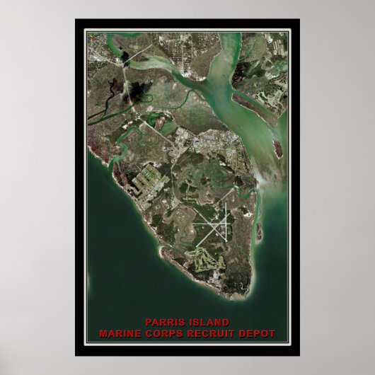 Parris Island South Carolina Satelliten-Poster Kar Poster (Vorne)