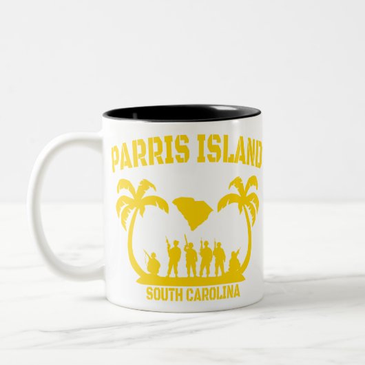 Parris Island South Carolina Zweifarbige Tasse (Links)