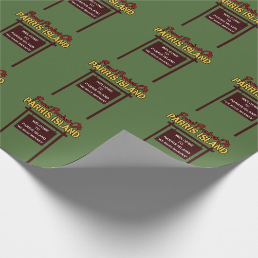 Parris Island "Zeichen" Wäschetrockner - 30"x6' Geschenkpapier (Ecke)