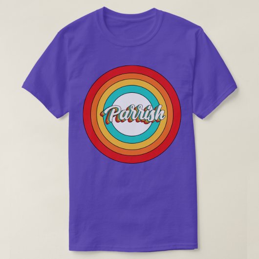 Parrish Name Shirt Vintag Parrish Circle (Design vorne)