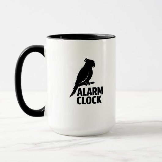 Parrot Alarm Clock Funny Pet Owner Mug Tasse (Links)