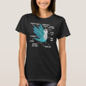 Parrot Anatomie I Blauer Mönch Parakeet Quaker T-Shirt (Vorderseite)