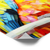 Parrot Animal Bird Art Deco Farbe Poster (Ecke)