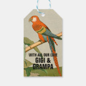 Parrot Animal Party Celebration Geschenkanhänger (Rückseite)