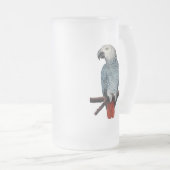 Parrot Art Ber Glass African Gray Tasse anpassen (VorderseiteRechts)
