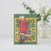 Parrot Art Nouveau Postkarte (Stehend Vorderseite)