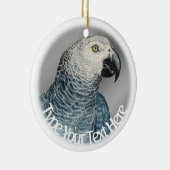 Parrot Art Ornament Custom African Gray Ornament (Rechts)