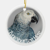 Parrot Art Ornament Custom African Gray Ornament (Vorne)