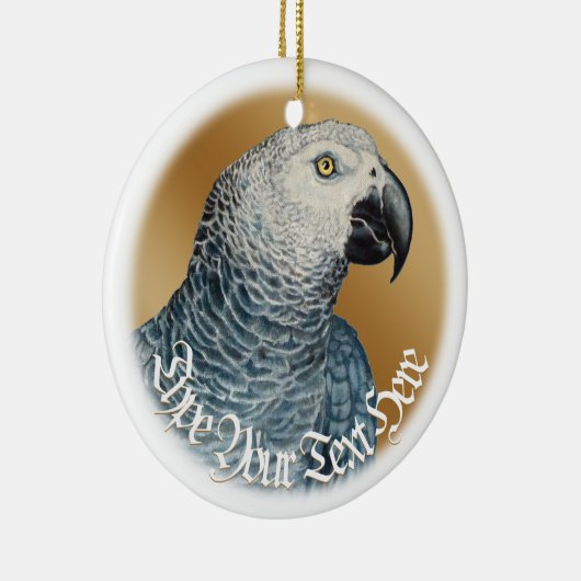 Parrot Art Ornaments Custom African Gray Ornament (Rechts)