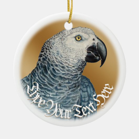Parrot Art Ornaments Custom African Gray Ornament (Vorne)