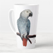 Parrot Art Tasse Afrikanisches graues Kaffeekuchen (Linke Ecke)