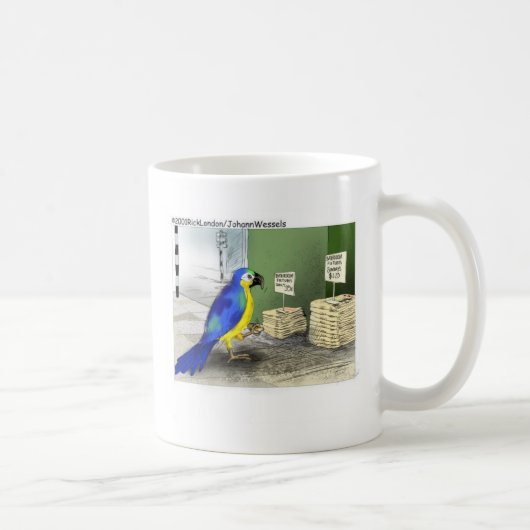 Parrot Badezimmer Fixtures Funny Cartoon Geschenke Kaffeetasse (Rechts)