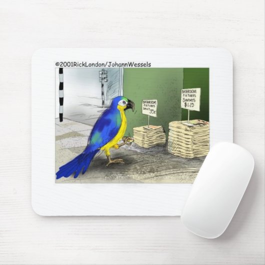 Parrot Badezimmer Fixtures Funny Cartoon Geschenke Mousepad (Mit Mouse)
