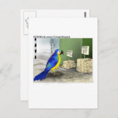 Parrot Badezimmer Fixtures Funny Cartoon Geschenke Postkarte (Vorne/Hinten)