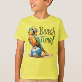 Parrot Beach Ball Beach Time T-Shirt