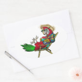 Parrot Beach Chair Ovaler Aufkleber (Umschlag)