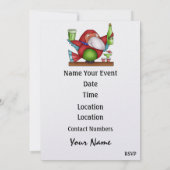 Parrot Beach Party Einladung - SRF (Rückseite)