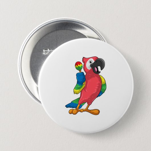 Parrot bei Musik mit Maracas Button (Vorne & Hinten)