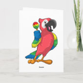 Parrot bei Musik mit Maracas Karte (Rückseite)