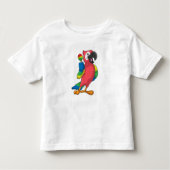 Parrot bei Musik mit Maracas Kleinkind T-shirt (Vorderseite)