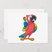 Parrot bei Musik mit Maracas Postkarte (Vorne/Hinten)