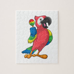 Parrot bei Musik mit Maracas Puzzle