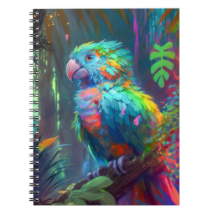 Parrot Bird Animal Portrait Malerei Art Notizblock