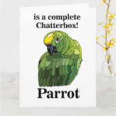 Parrot Bird Chatterbox Funny Birthday Karte (Gelbe Blume)