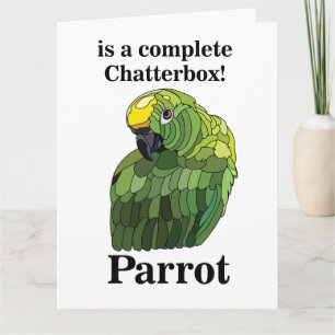 Parrot Bird Chatterbox Funny Birthday Karte