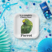 Parrot Bird Chatterbox Funny Tropical Party Pappteller (Party)