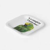 Parrot Bird Chatterbox Funny Tropical Party Pappteller (Gewinkelt)
