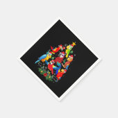 Parrot Bird Christmas Tree Ornament Funny Gifts Xm Serviette (Ecke)