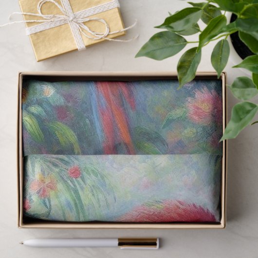 Parrot Bird Jungle Floral Impressionismus Decoupag Seidenpapier (Geschenk)