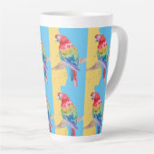 Parrot Bird Kinder Boys Mens Pastel Blue Tasse (Rechte Ecke)