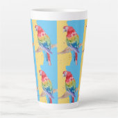Parrot Bird Kinder Boys Mens Pastel Blue Tasse (Vorderseite)