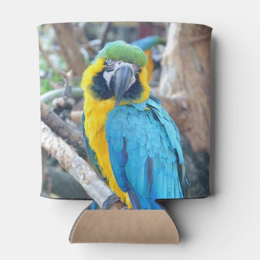 Parrot Bird Portrait Dosenkühler (Rückseite)