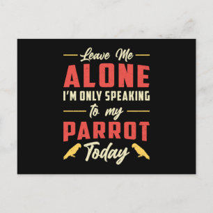 Parrot Bird Verlasse mir allein Vogelarten Postkarte