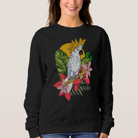 Parrot Bird Watcher Vogelbeobachter Tropischer Coc Sweatshirt (Vorderseite)